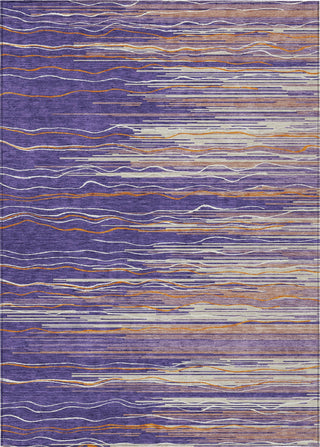 Piper Looms Chantille Stripes ACN996 Purple Machine Washable Area Rug main image