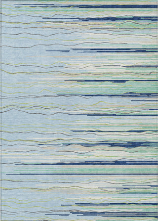 Piper Looms Chantille Stripes ACN996 Sky Machine Washable Area Rug main image