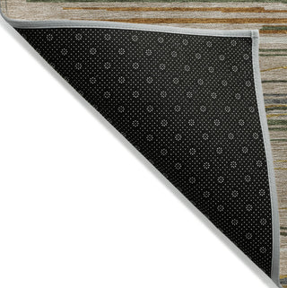 Piper Looms Chantille Stripes ACN996 Taupe Machine Washable Area Rug Backing Image