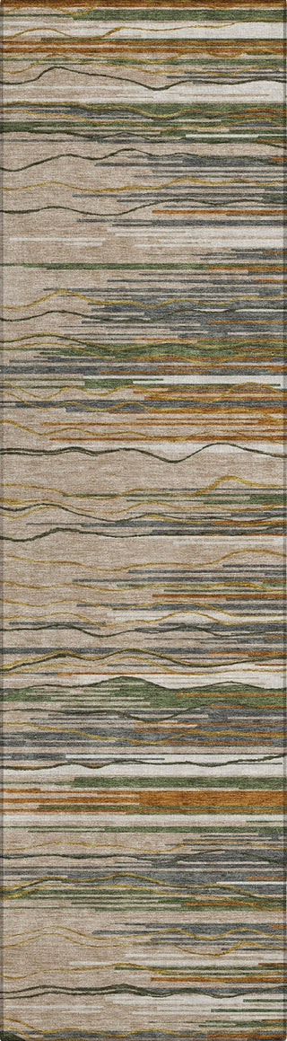 Piper Looms Chantille Stripes ACN996 Taupe Machine Washable Area Rug Runner Main Image