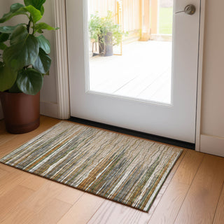 Piper Looms Chantille Stripes ACN996 Taupe Machine Washable Area Rug Scatter Lifestyle Image Feature