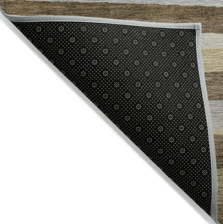 Piper Looms Chantille Stripes ACN997 Brown Machine Washable Area Rug Backing Image