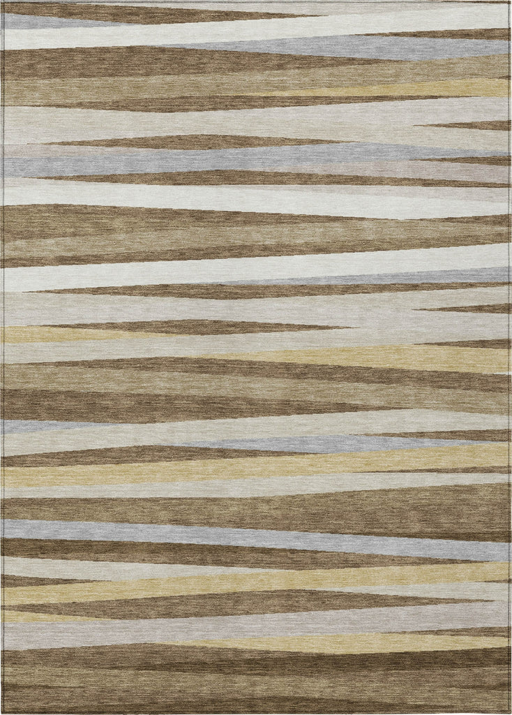 Piper Looms Chantille Stripes ACN997 Brown Machine Washable Area Rug main image