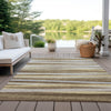 Piper Looms Chantille Stripes ACN997 Brown Machine Washable Area Rug Outdoor Lifestyle Image Feature