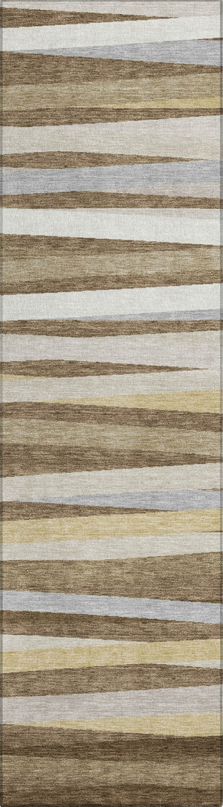 Piper Looms Chantille Stripes ACN997 Brown Machine Washable Area Rug Runner Main Image