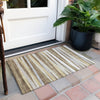 Piper Looms Chantille Stripes ACN997 Brown Machine Washable Area Rug Scatter Outdoor Lifestyle Image Feature