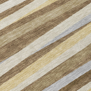 Piper Looms Chantille Stripes ACN997 Brown Machine Washable Area Rug Swatch Image