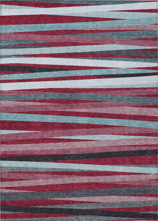 Piper Looms Chantille Stripes ACN997 Burgundy Machine Washable Area Rug main image