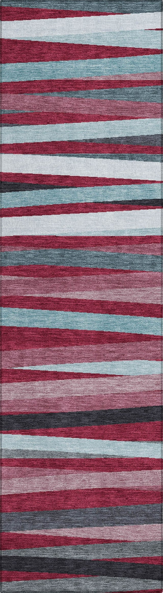 Piper Looms Chantille Stripes ACN997 Burgundy Machine Washable Area Rug Runner Main Image