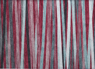 Piper Looms Chantille Stripes ACN997 Burgundy Machine Washable Area Rug Scatter Main Image