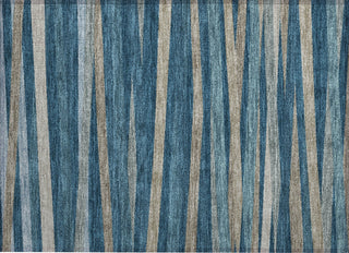 Piper Looms Chantille Stripes ACN997 Denim Machine Washable Area Rug Scatter Main Image