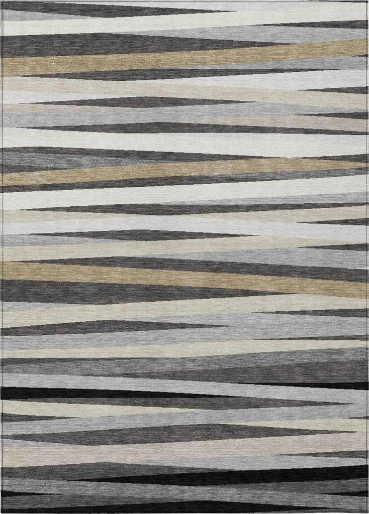 Piper Looms Chantille Stripes ACN997 Gray Machine Washable Area Rug main image