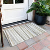 Piper Looms Chantille Stripes ACN997 Ivory Machine Washable Area Rug Scatter Outdoor Lifestyle Image Feature