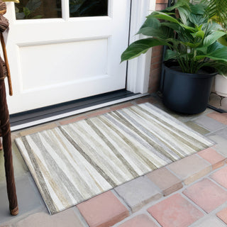 Piper Looms Chantille Stripes ACN997 Ivory Machine Washable Area Rug Scatter Outdoor Lifestyle Image Feature
