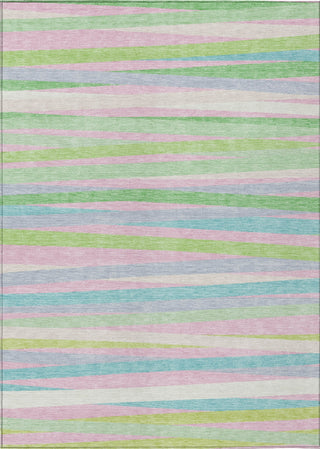 Piper Looms Chantille Stripes ACN997 Mint Machine Washable Area Rug main image