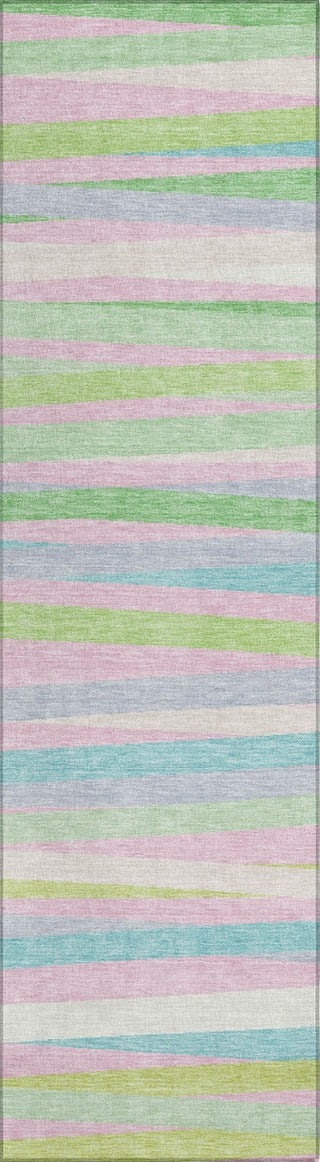 Piper Looms Chantille Stripes ACN997 Mint Machine Washable Area Rug Runner Main Image