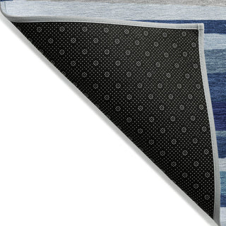 Piper Looms Chantille Stripes ACN997 Navy Machine Washable Area Rug Backing Image