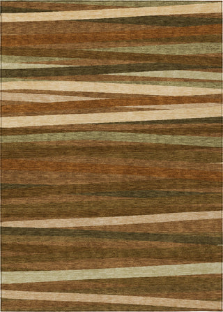 Piper Looms Chantille Stripes ACN997 Paprika Machine Washable Area Rug main image
