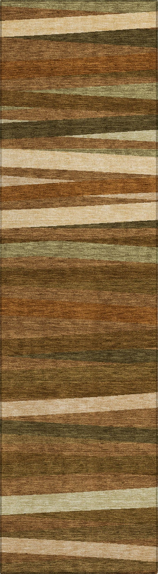 Piper Looms Chantille Stripes ACN997 Paprika Machine Washable Area Rug Runner Main Image