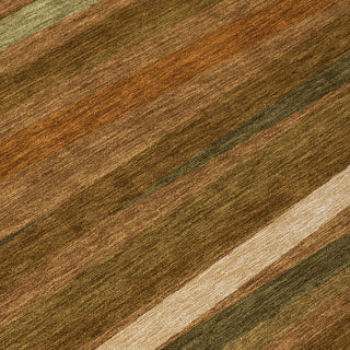 Piper Looms Chantille Stripes ACN997 Paprika Machine Washable Area Rug Swatch Image