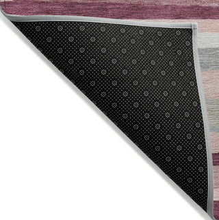Piper Looms Chantille Stripes ACN997 Pink Machine Washable Area Rug Backing Image