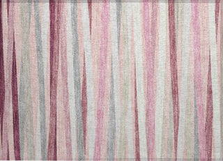 Piper Looms Chantille Stripes ACN997 Pink Machine Washable Area Rug Scatter Main Image