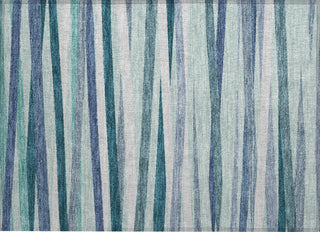 Piper Looms Chantille Stripes ACN997 Teal Machine Washable Area Rug Scatter Main Image