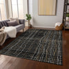 Piper Looms Chantille Stripes ACN998 Black Machine Washable Area Rug Lifestyle Image Feature