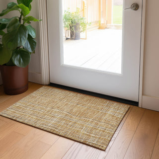 Piper Looms Chantille Stripes ACN998 Gold Machine Washable Area Rug Scatter Lifestyle Image Feature