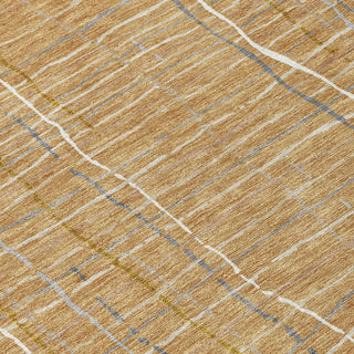Piper Looms Chantille Stripes ACN998 Gold Machine Washable Area Rug Swatch Image
