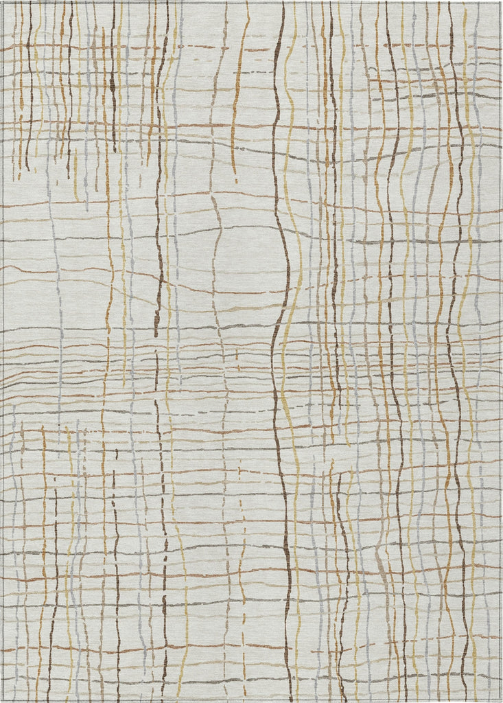 Piper Looms Chantille Stripes ACN998 Ivory Machine Washable Area Rug main image