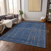 Piper Looms Chantille Stripes ACN998 Navy Machine Washable Area Rug Lifestyle Image Feature