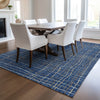 Piper Looms Chantille Stripes ACN998 Navy Machine Washable Area Rug Lifestyle Image Feature