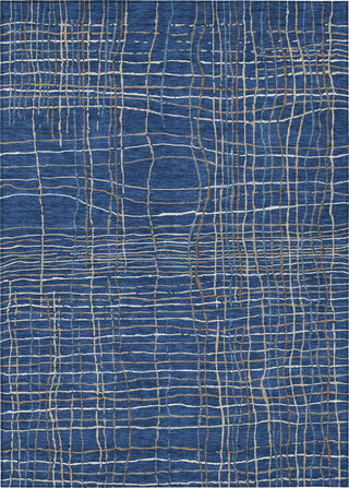 Piper Looms Chantille Stripes ACN998 Navy Machine Washable Area Rug main image