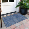 Piper Looms Chantille Stripes ACN998 Navy Machine Washable Area Rug Scatter Outdoor Lifestyle Image Feature