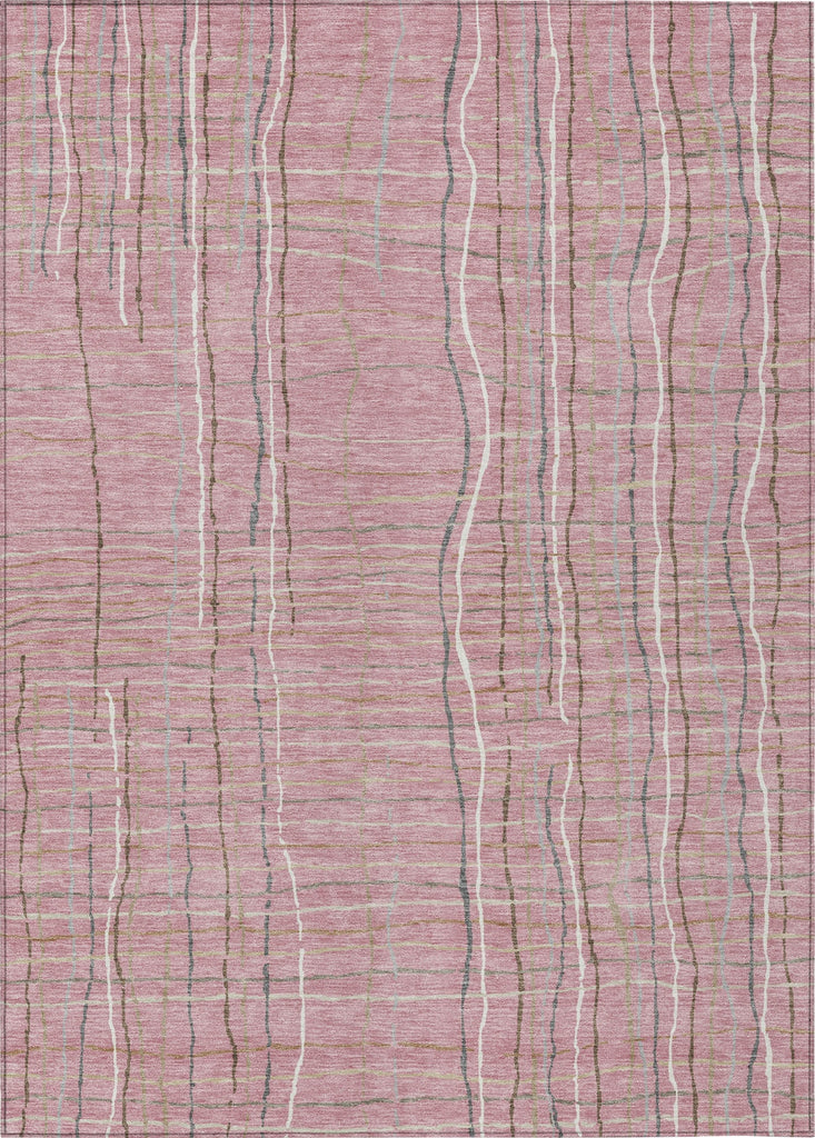 Piper Looms Chantille Stripes ACN998 Pink Machine Washable Area Rug main image