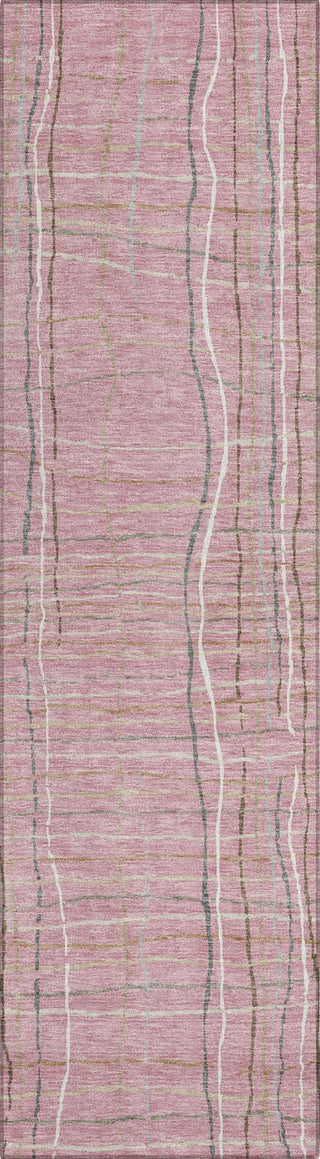Piper Looms Chantille Stripes ACN998 Pink Machine Washable Area Rug Runner Main Image