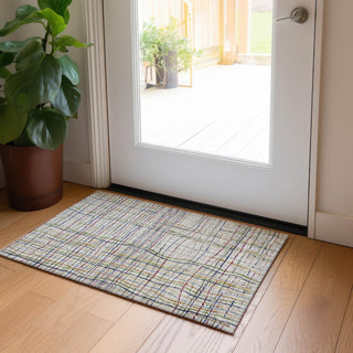 Piper Looms Chantille Stripes ACN998 Putty Machine Washable Area Rug Scatter Lifestyle Image Feature