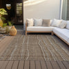 Piper Looms Chantille Stripes ACN998 Taupe Machine Washable Area Rug Outdoor Lifestyle Image Feature
