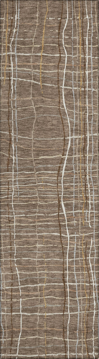 Piper Looms Chantille Stripes ACN998 Taupe Machine Washable Area Rug Runner Main Image