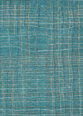 Piper Looms Chantille Stripes ACN998 Teal Machine Washable Area Rug main image
