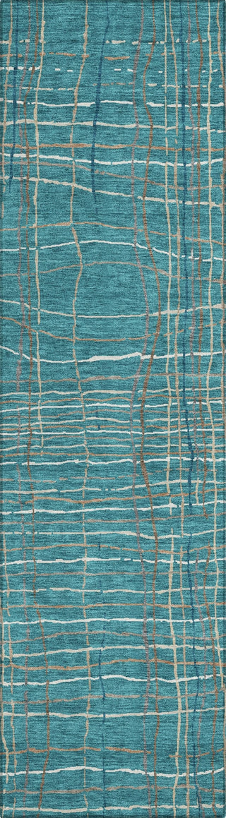 Piper Looms Chantille Stripes ACN998 Teal Machine Washable Area Rug Runner Main Image