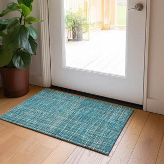 Piper Looms Chantille Stripes ACN998 Teal Machine Washable Area Rug Scatter Lifestyle Image Feature