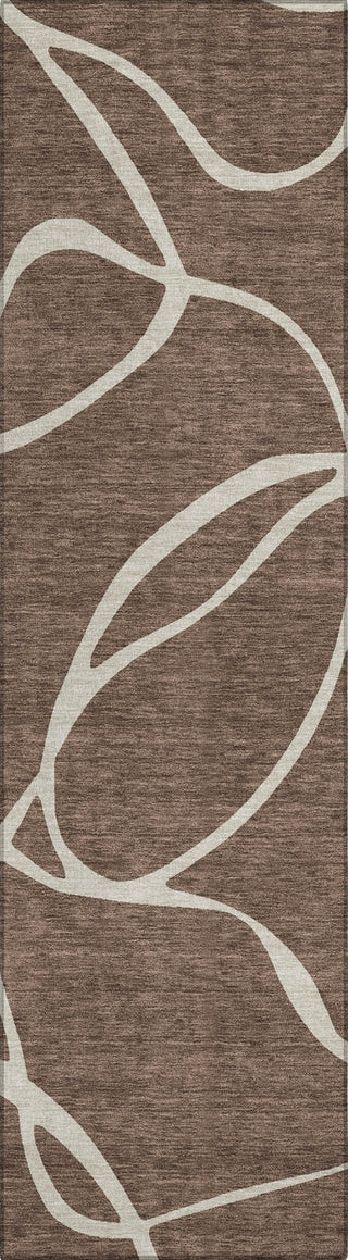 Piper Looms Chantille Swirls ACN999 Brown Machine Washable Area Rug Runner Main Image