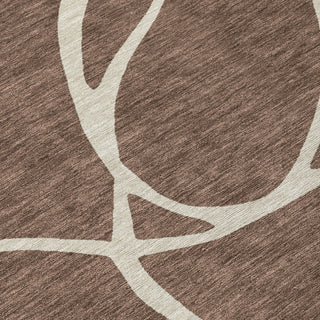 Piper Looms Chantille Swirls ACN999 Brown Machine Washable Area Rug Swatch Image