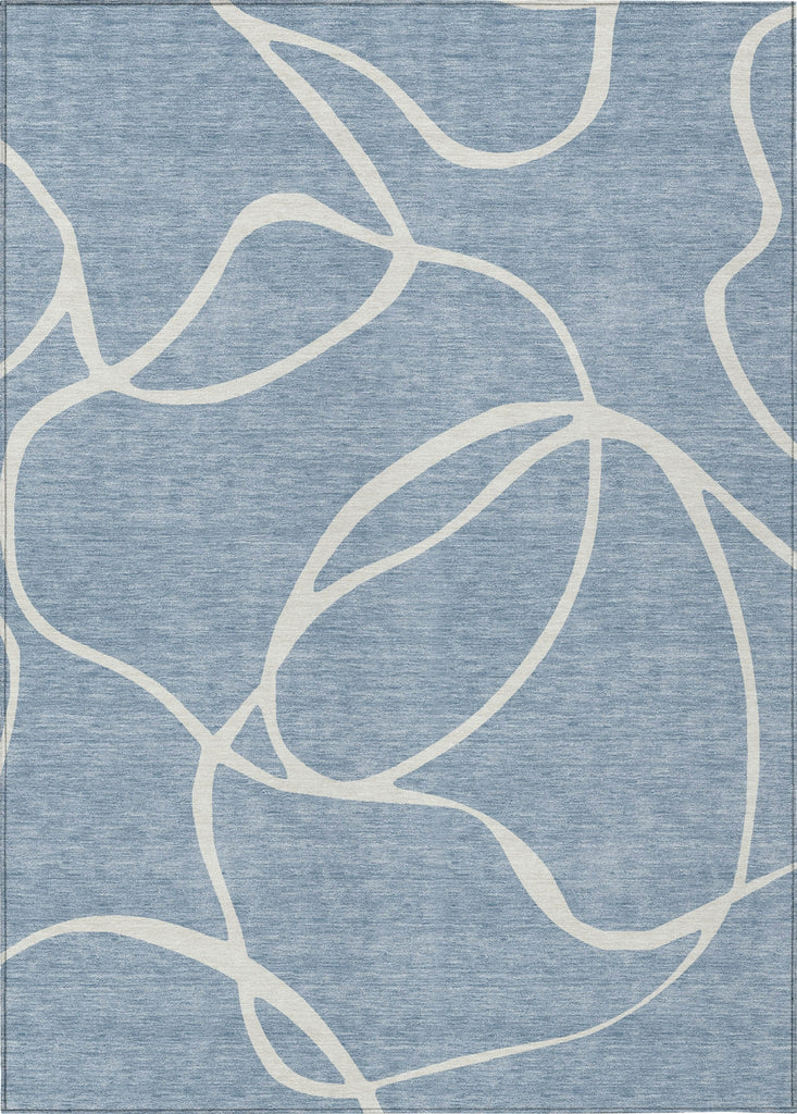 Piper Looms Chantille Swirls ACN999 Denim Machine Washable Area Rug main image