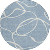 Piper Looms Chantille Swirls ACN999 Denim Machine Washable Area Rug Round Main Image