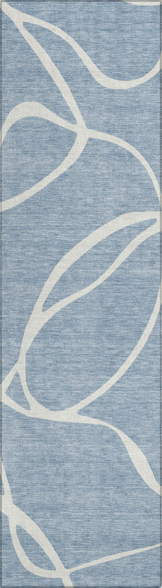 Piper Looms Chantille Swirls ACN999 Denim Machine Washable Area Rug Runner Main Image