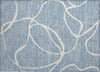Piper Looms Chantille Swirls ACN999 Denim Machine Washable Area Rug Scatter Main Image