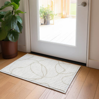 Piper Looms Chantille Swirls ACN999 Ivory Machine Washable Area Rug Scatter Lifestyle Image Feature